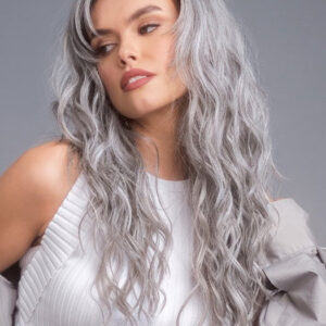 Long Hair Wigs | Wavy Synthetic | Long Grey Lace Front Wigs